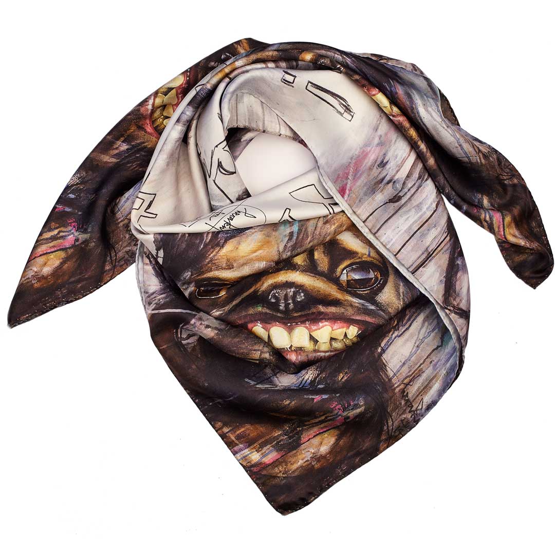 Herakut silk scarf street art