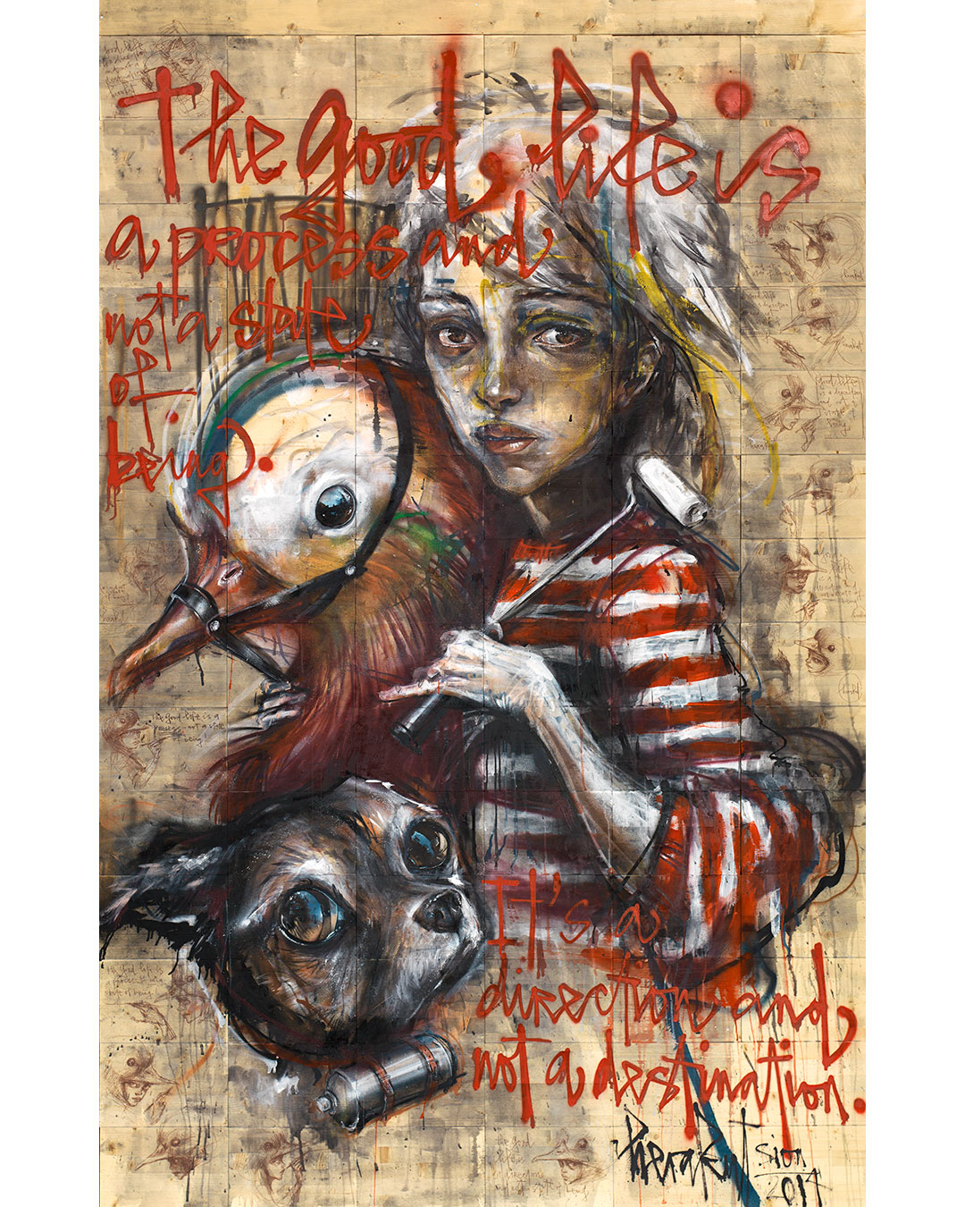 HERAKUT SIGNED ART PRINT LITHOGRAPH