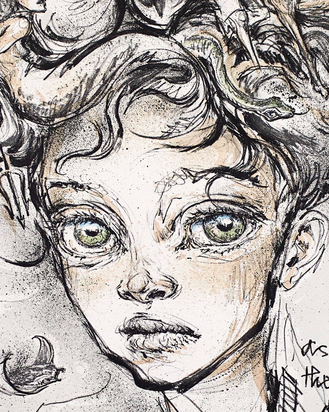 HERA HERAKUT SIGNED ART PRINT HAND EMBELLISHED LITHOGRAPH